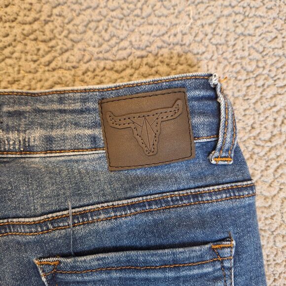 L&B LUCKY & BLESSED Jeans Boyfriend Stretch Denim‎ Blue Pants Distressed Size 2 - Picture 6 of 10